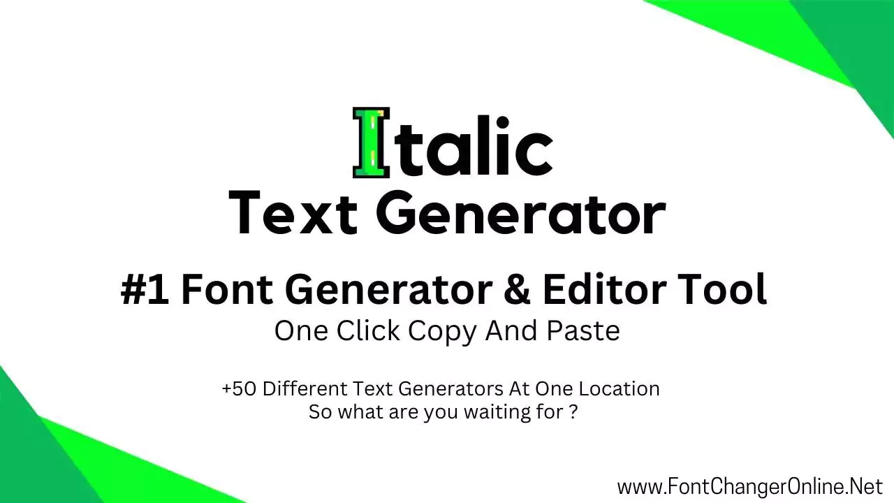 italic text generator